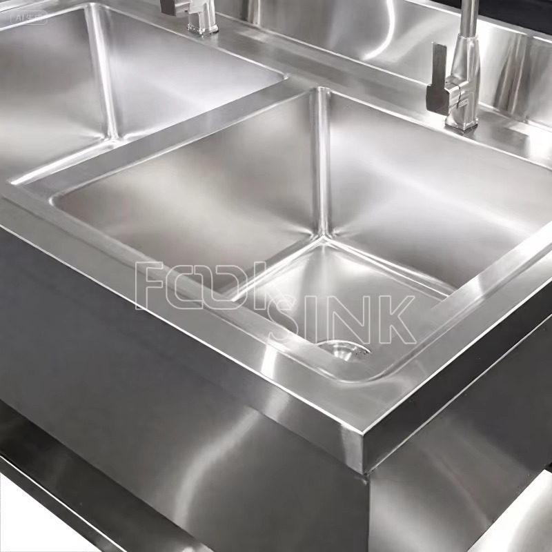 Modern Stainless Steel 2 Compa - Commercial Kitchen Double Sink recension och pris