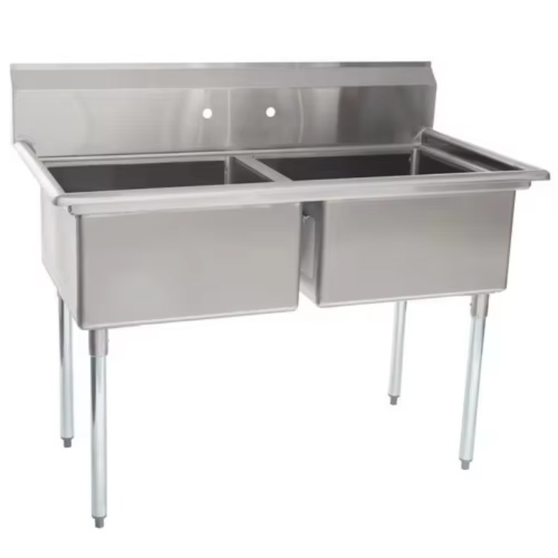 Modern Stainless Steel 2 Compa - Commercial Kitchen Double Sink recension och pris