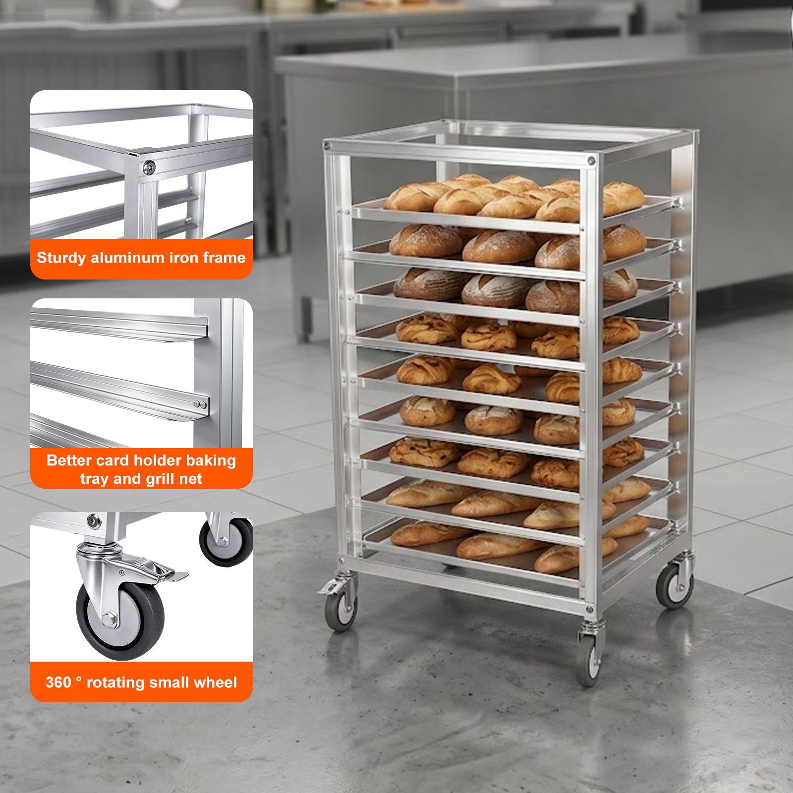 9 Tier 3 Inch Spacing Aluminiu - Commercial Kitchen Quotes recension och pris