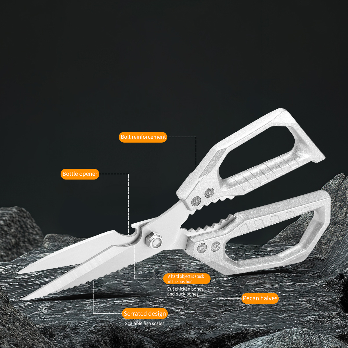 Stainless Steel Kitchen Shears - Commercial Kitchen Equipment recension och pris