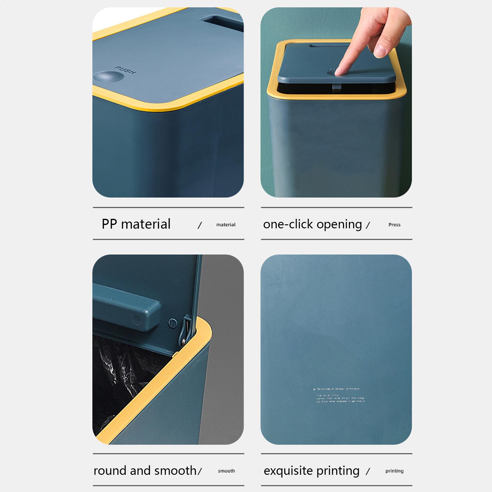 Bathroom Trash Can with Press  - Commercial Kitchen Trash Can recension och pris