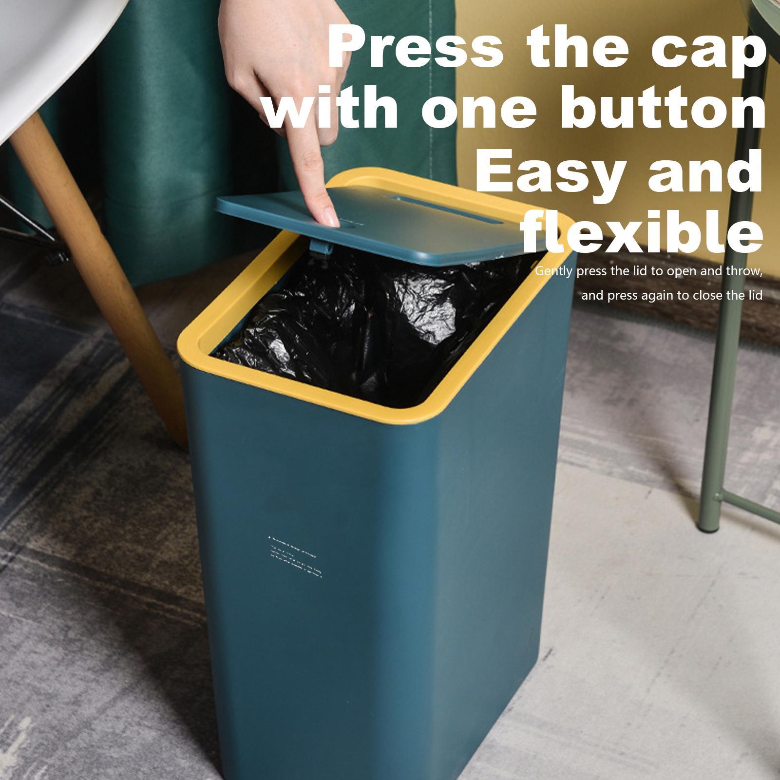Bathroom Trash Can with Press  - Commercial Kitchen Trash Can recension och pris