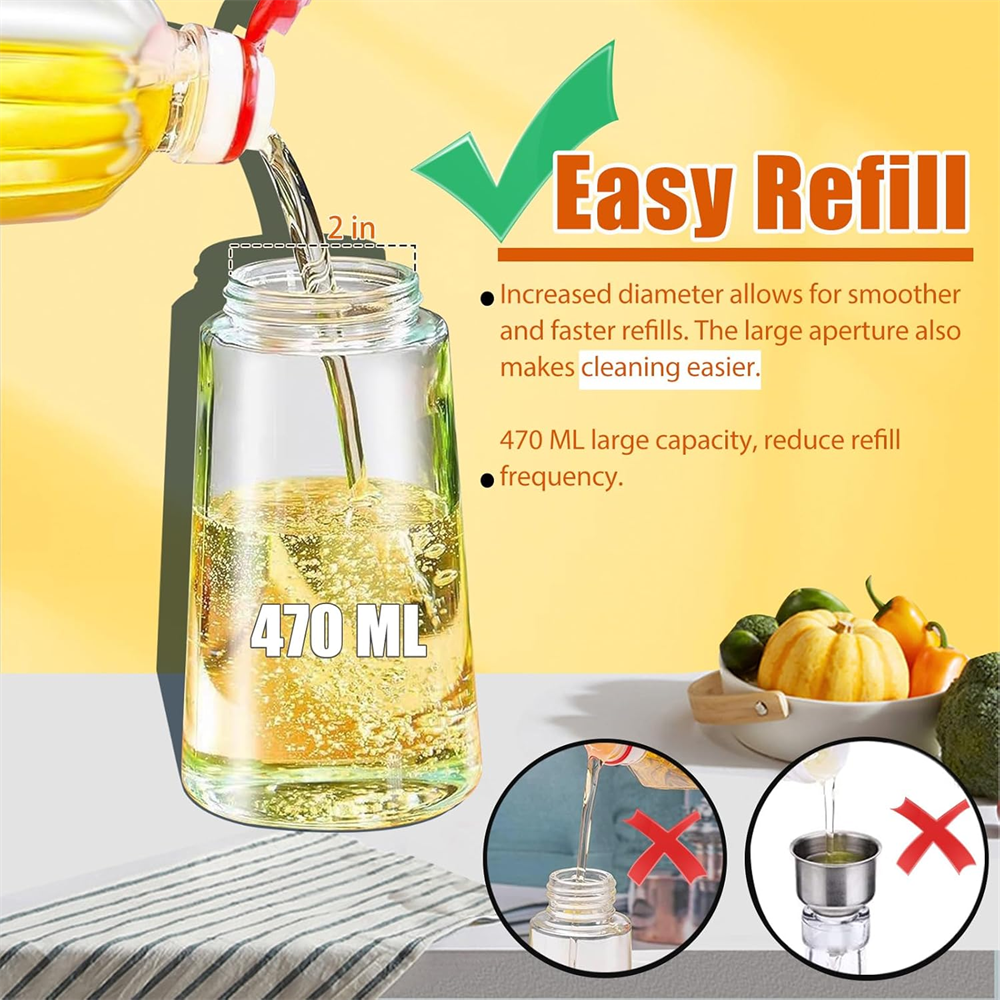 16oz/470ML Glass Oil Dispenser - Commercial Kitchen Sprayer recension och pris